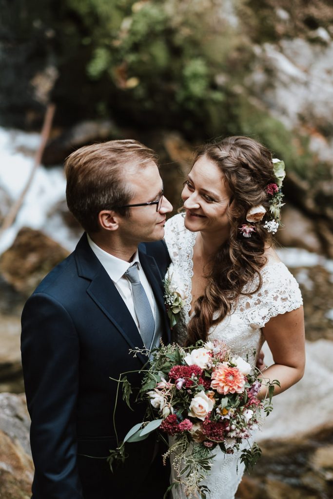 Brautpaar Portrait an den Allerheiligen Wasserfällen